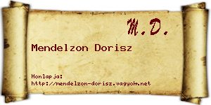 Mendelzon Dorisz névjegykártya